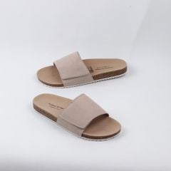 Dép đế trấu birken quai ngang Xé Dán da lộn HISHOO R103
