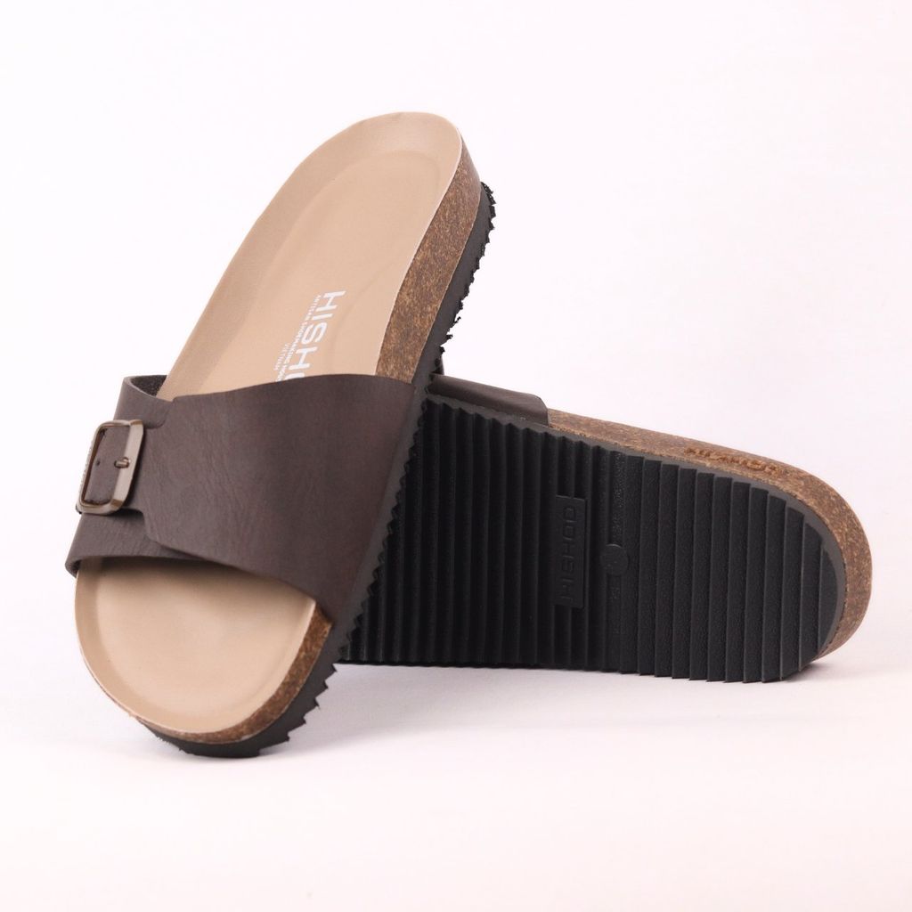 Dép đế trấu birken bé trai bé gái 1 khoá premium HISHOO B113