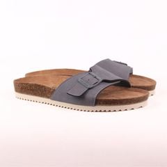 Dép đế trấu birken 1 khoá da lộn premium HISHOO H113