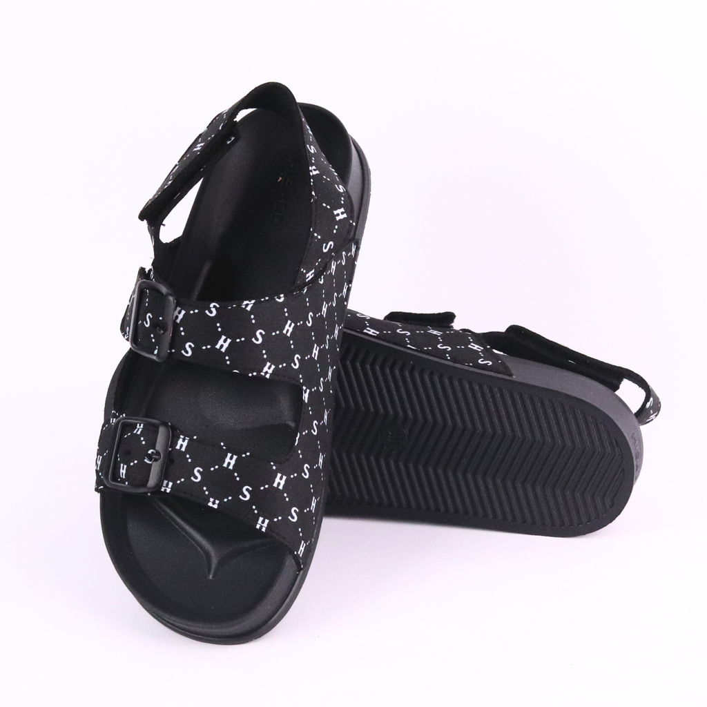 Giày Đi Học Sandal 2 khoá Monogram HISHOO D132