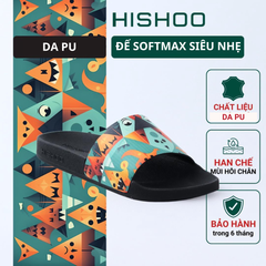 Dép quai ngang da bò In Hình Kẹo Hay Bị Ghẹo HISHOO U113