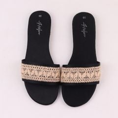 Dép Lê Nữ Đế Bệt Quai Ngang Đính Ngọc có Bigsize HISHOO S077