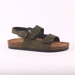 Dép đế trấu sandal birken bé trai bé gái quai ngang 2 khoá premium HISHOO H102