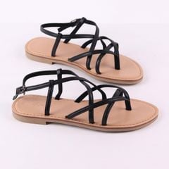 Giày Sandal Nữ Quai hậu Xỏ Ngón Dây Mảnh Hishoo S022