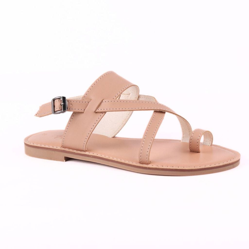 Giày Sandal Nữ Đế Bệt Quai Chéo Dây Mảnh Hishoo S057