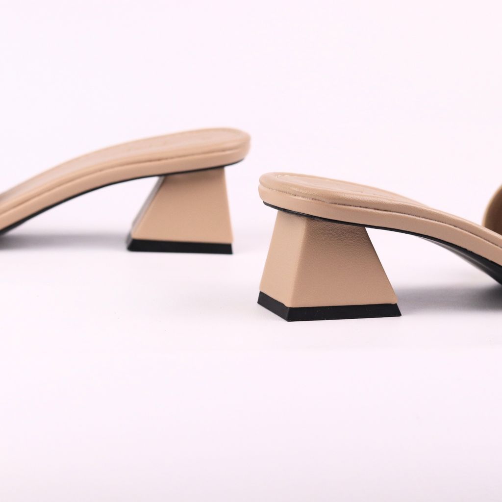 Giày Cao Gót 5cm Đế Vuông Quai Ngang Hishoo S039