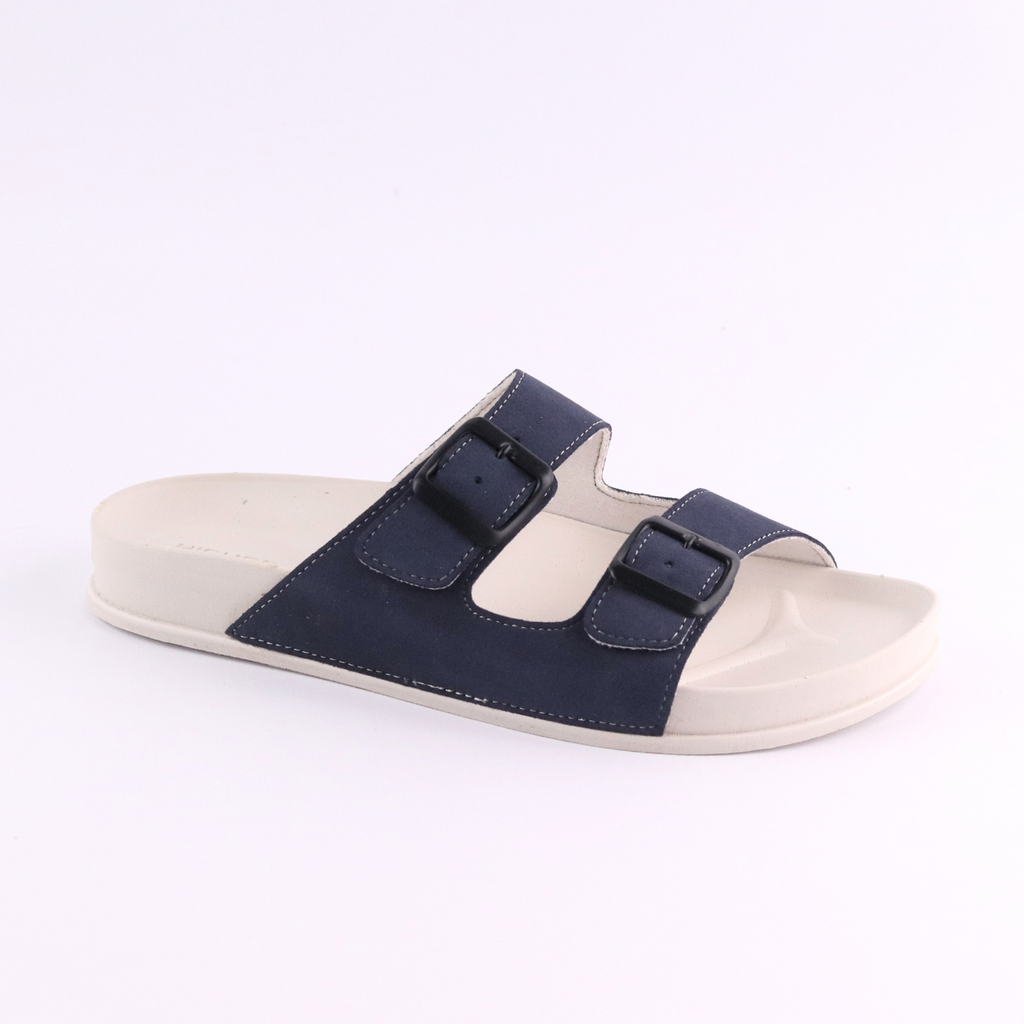 Dép quai ngang Da Nubuck 2 Khoá HISHOO D111