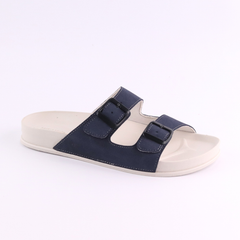 Dép quai ngang Da Nubuck 2 Khoá HISHOO D111