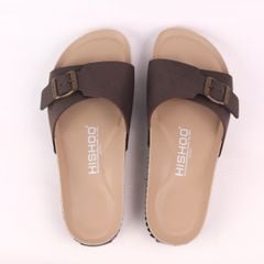 Dép đế trấu birken bé trai bé gái 1 khoá premium HISHOO B113