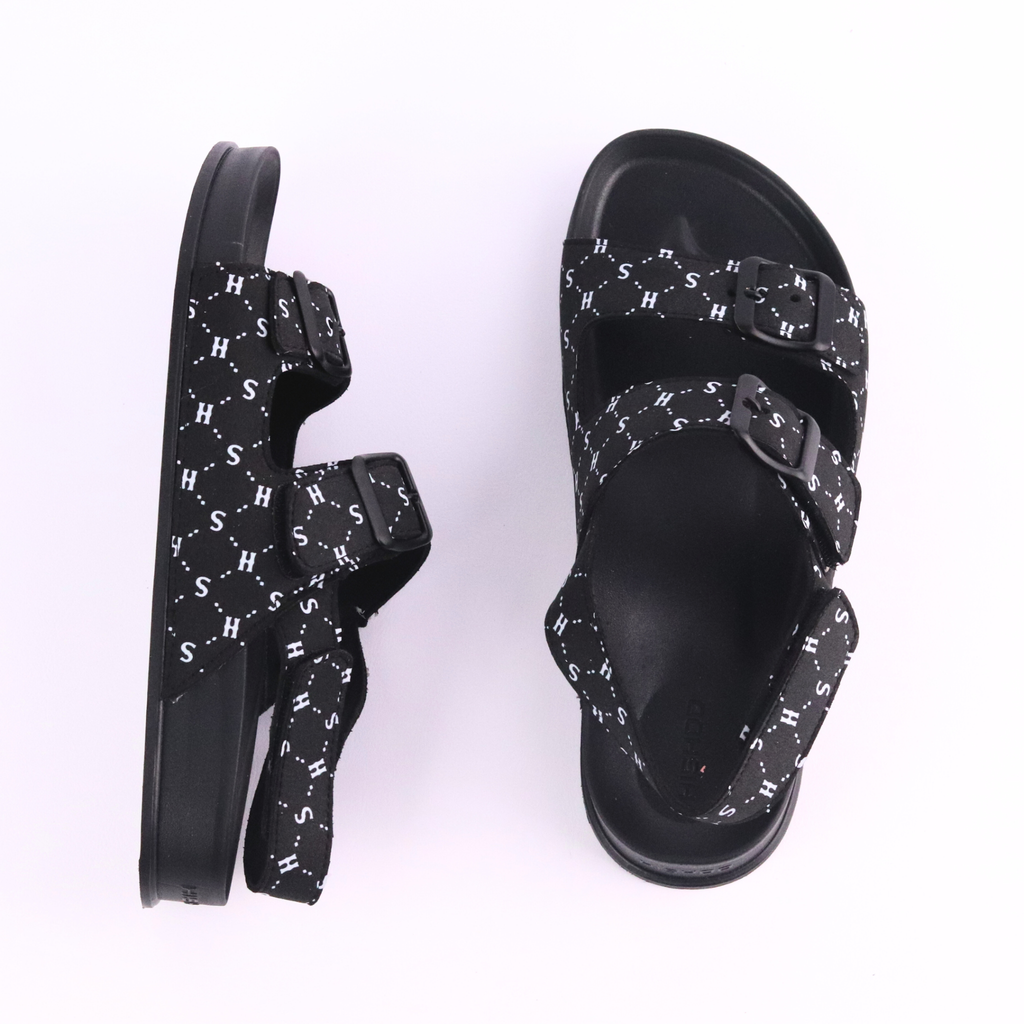 Giày Đi Học Sandal 2 khoá Monogram HISHOO D132