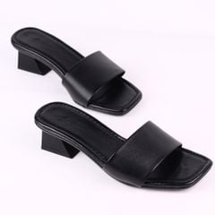 Giày Cao Gót 5cm Đế Vuông Quai Ngang Hishoo S039