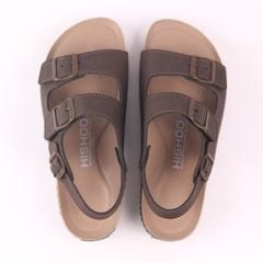 Dép đế trấu sandal birken quai ngang 2 khoá premium HISHOO B102