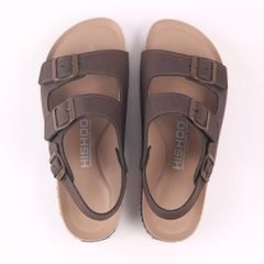 Dép đế trấu sandal birken bé trai bé gái quai ngang 2 khoá premium HISHOO B102