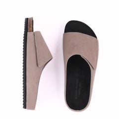 Dép đế trấu birken xé dán Form Công Thái Học quai ngang da lộn HISHOO R108