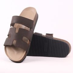 Dép đế trấu birken bé trai bé gái Chữ H Sandal quai ngang bản premium HISHOO B104