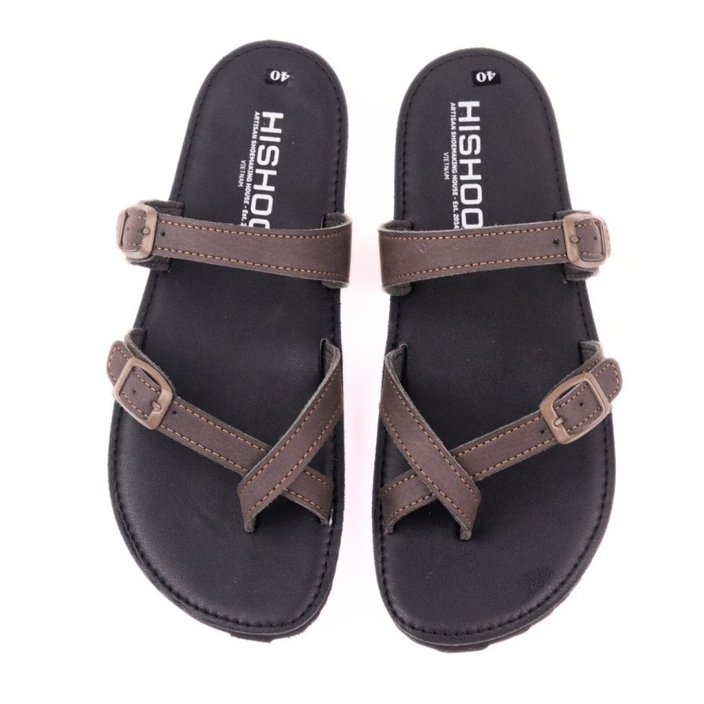Dép lê bệt Daily Trek sandal (sandal đi bộ đường dài) Nam xỏ ngón lót da premium Felix HISHOO P098