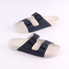 Dép quai ngang Da Nubuck 2 Khoá HISHOO D111