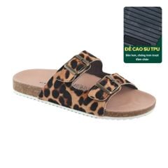 Dép đế trấu birken quai ngang 2 khoá Da hiếm HISHOO M093