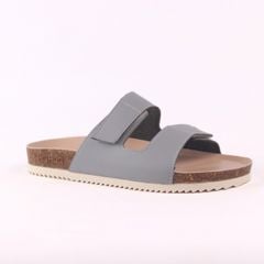 Dép đế trấu birken bé trai bé gái quai ngang xé dán premium HISHOO B105