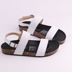 Dép đế trấu Sandal birken quai ngang da bò HISHOO M050