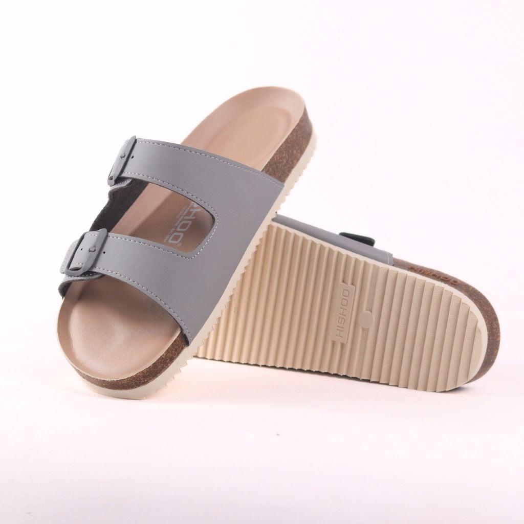 Dép đế trấu birken 2 khoá premium HISHOO B093