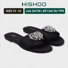 Dép Lê Nữ Đế Bệt Quai Ngang Đính đá có Bigsize HISHOO S145