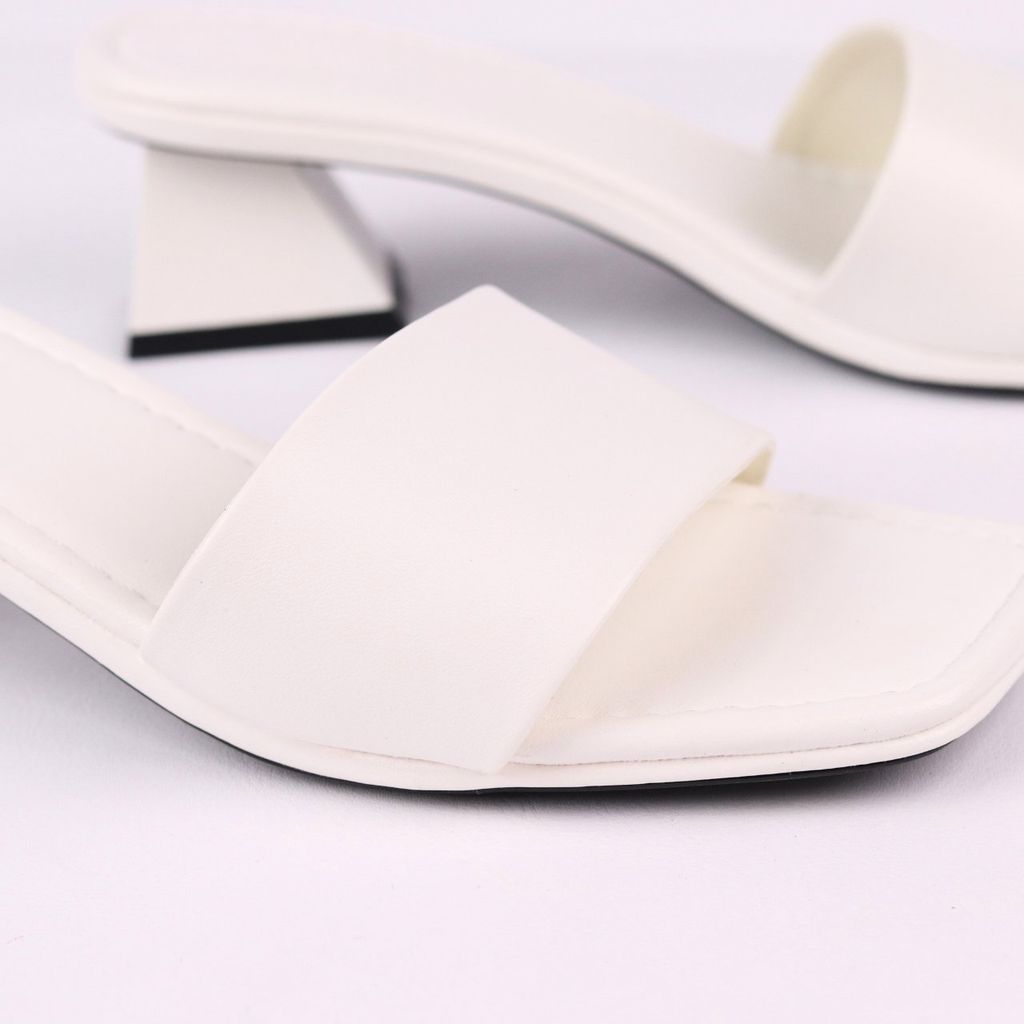 Giày Cao Gót 5cm Đế Vuông Quai Ngang Hishoo S039