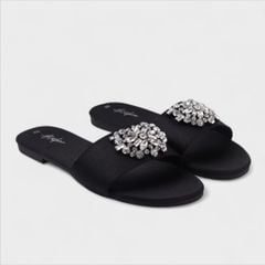 Dép Lê Nữ Đế Bệt Quai Ngang Đính đá có Bigsize HISHOO S145