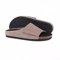 Dép đế trấu birken xé dán Form Công Thái Học quai ngang da lộn HISHOO R108