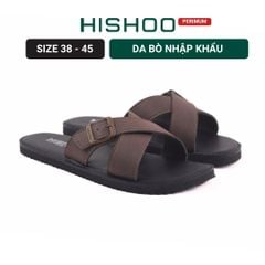 Dép lê bệt Daily Trek Sandal (Sandal đi bộ đường dài) Nam quai ngang chéo có khóa lót da premium Felix HISHOO P096