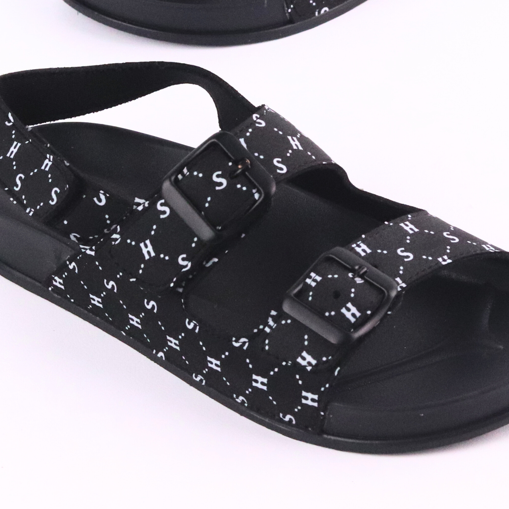 Giày Đi Học Sandal 2 khoá Monogram HISHOO D132