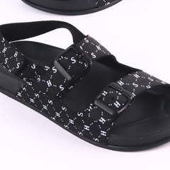Giày Đi Học Sandal 2 khoá Monogram HISHOO D132