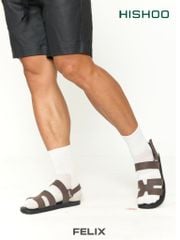 Dép Sandal Daily Trek Sandal (Sandal đi bộ đường dài) Nam chữ H lót da premium Felix HISHOO P115