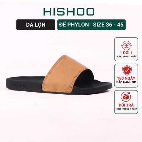Dép quai ngang da bò Bò da lộn HISHOO U114