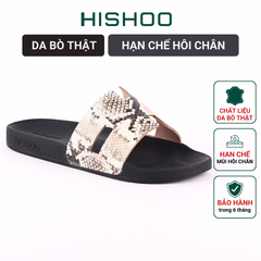 Dép quai ngang Da Rắn Chữ H HISHOO U114
