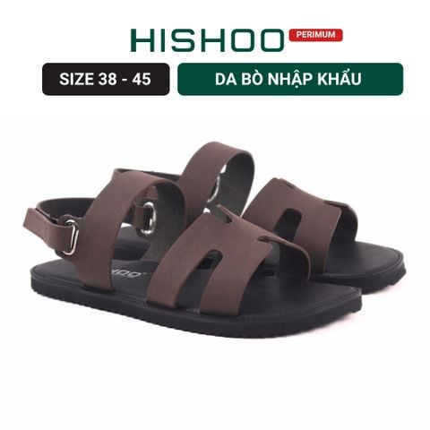 Dép Sandal Daily Trek Sandal (Sandal đi bộ đường dài) Nam chữ H lót da premium Felix HISHOO P115