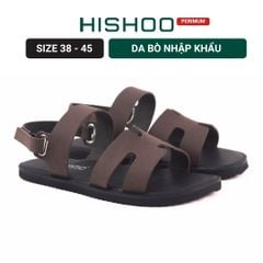 Dép Sandal Daily Trek Sandal (Sandal đi bộ đường dài) Nam chữ H lót da premium Felix HISHOO P115