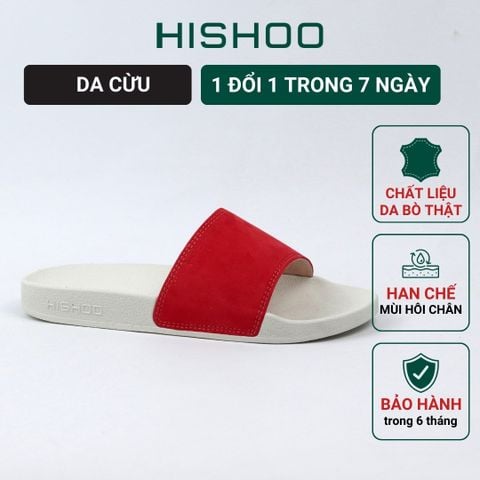 Dép quai ngang Cam da cừu HISHOO U111