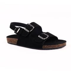 Dép đế trấu Sandal birken 2 khoá da lộn HISHOO R102