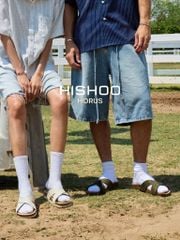 Dép đế trấu birken quai ngang chéo premium HISHOO B096