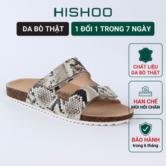 Dép đế trấu birken xé dán Da Rắn HISHOO M105