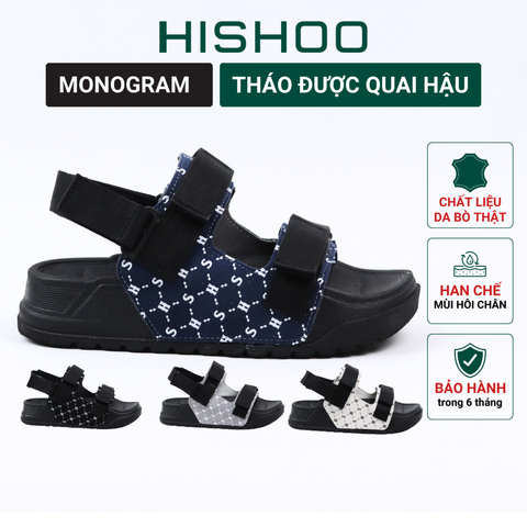Giày Đi Học Sandal Monogram HISHOO S131