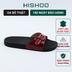 Dép quai ngang Đỏ 1 Khoá Vẩy Rồng HISHOO U117