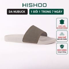 Dép quai ngang Nubuck Xanh rêu HISHOO U111