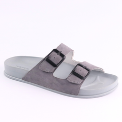 Dép quai ngang Da Nubuck 2 Khoá HISHOO D111