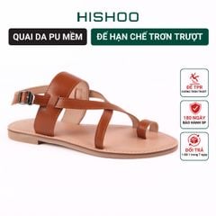 Giày Sandal Nữ Đế Bệt Quai Chéo Dây Mảnh Hishoo S057