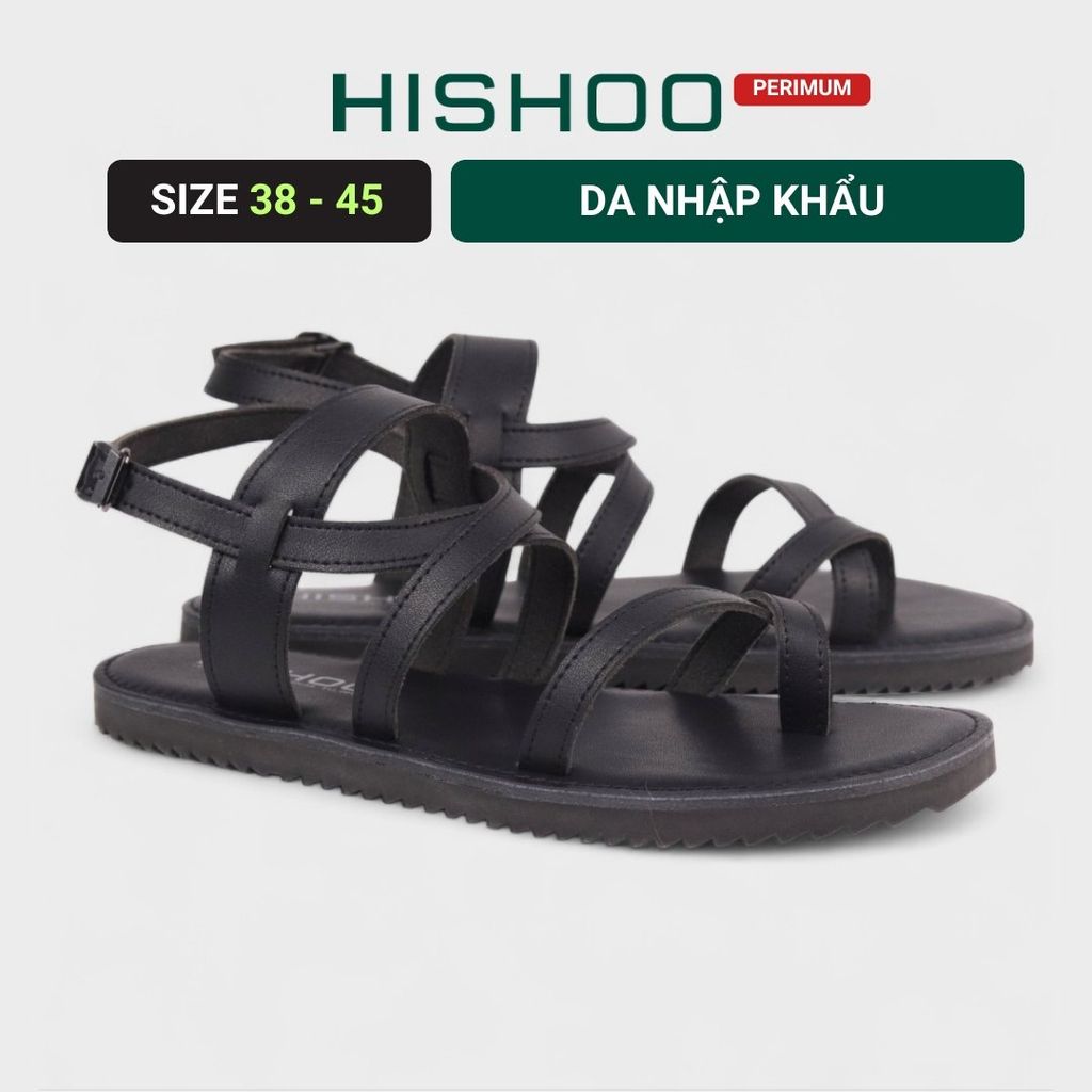 Dép Sandal Daily Trek sandal (sandal đi bộ đường dài) Nam quai chéo lót da premium Felix HISHOO P030
