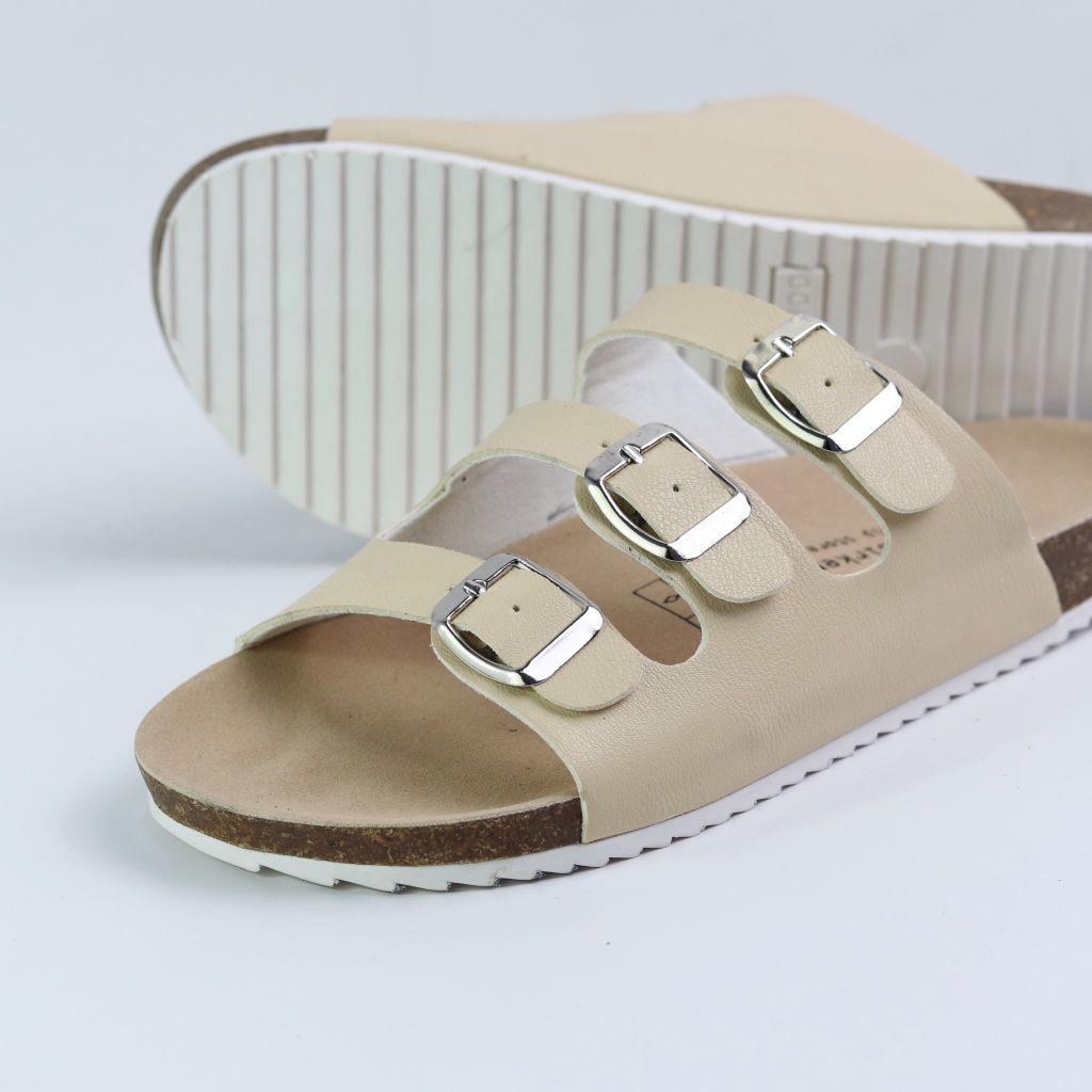 Dép đế trấu birken quai ngang 3 khoá HISHOO S092