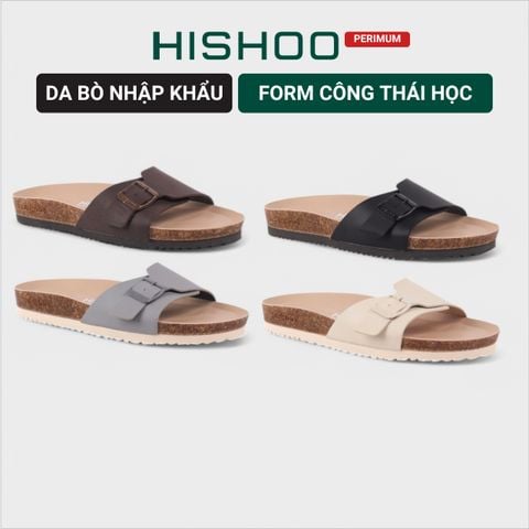 Dép đế trấu birken 1 khoá premium HISHOO B113