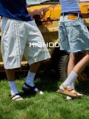 Dép đế trấu sandal birken quai ngang 2 khoá premium HISHOO H102